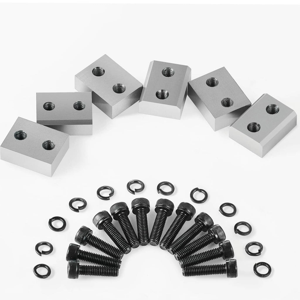Steel replacement jaw blades set, threaded blocks with screws and washers