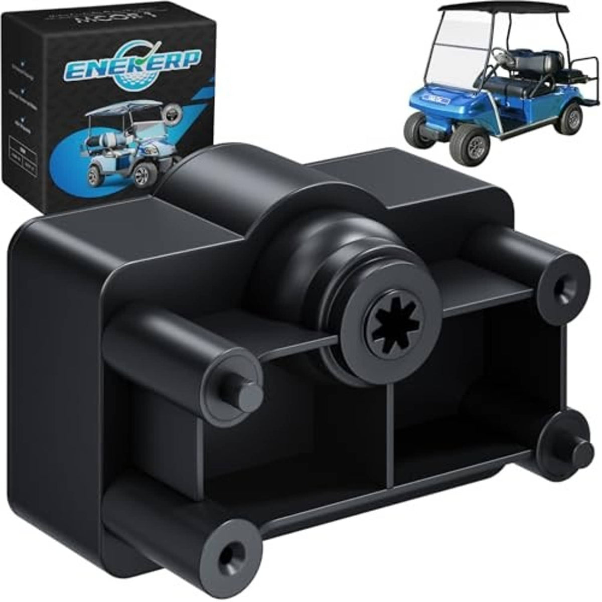 Golf cart throttle potentiometer accelerator, black housing with side shaft and mounting pins