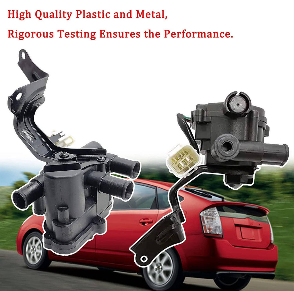Heater coolant control valve with plastic housing, metal parts, and multi-wire connector plugs