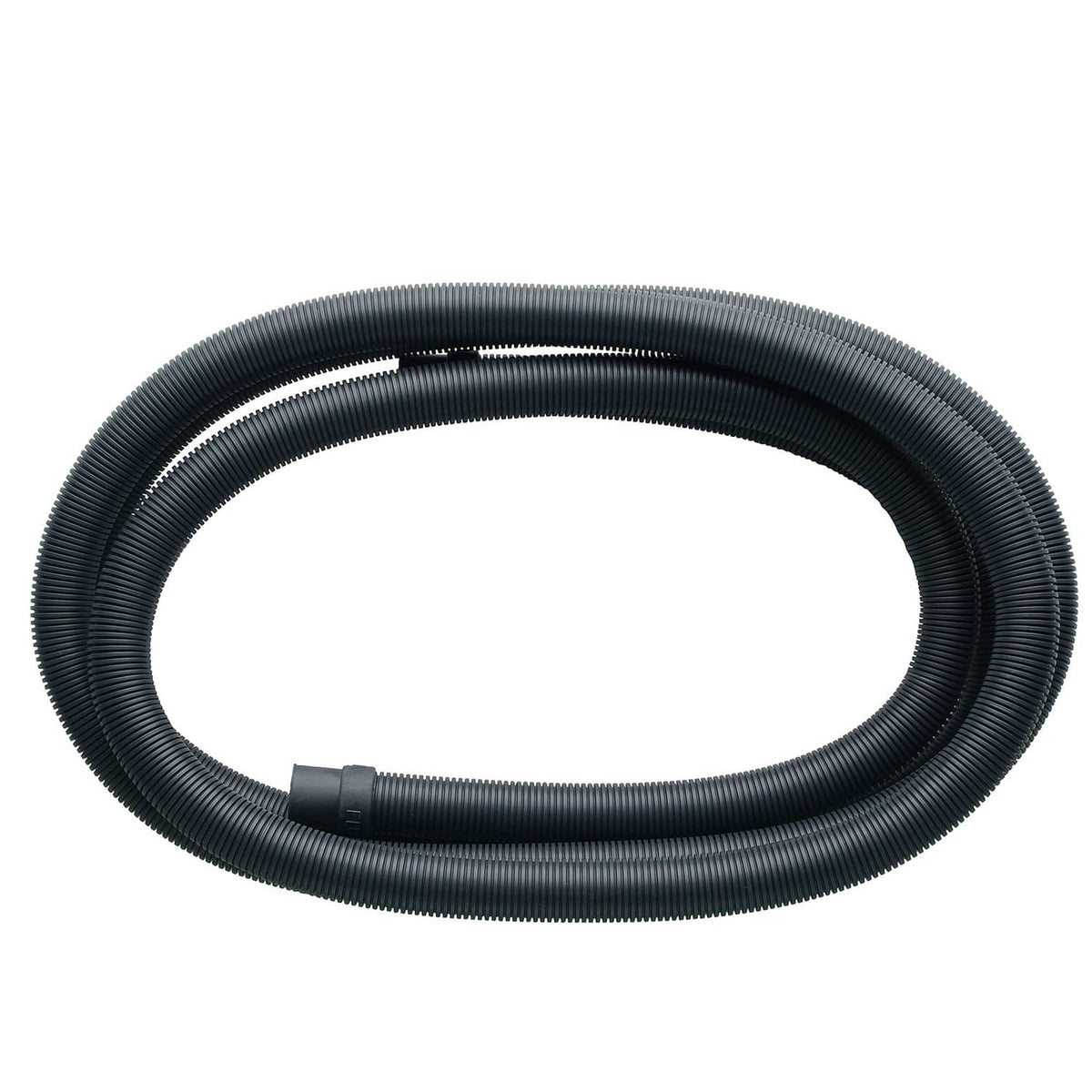 Fluval FX ribbed aquarium filter hosing, black coiled tube with end connector
