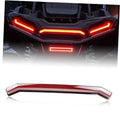 UTV rear center tail light with red glowing LED accent bar and slim central lamp