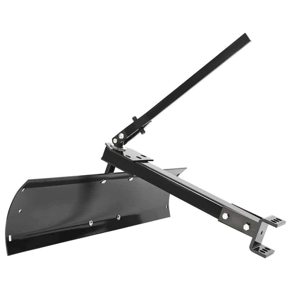 Adjustable tow-behind scrape blade with pivot hitch and scraper panel