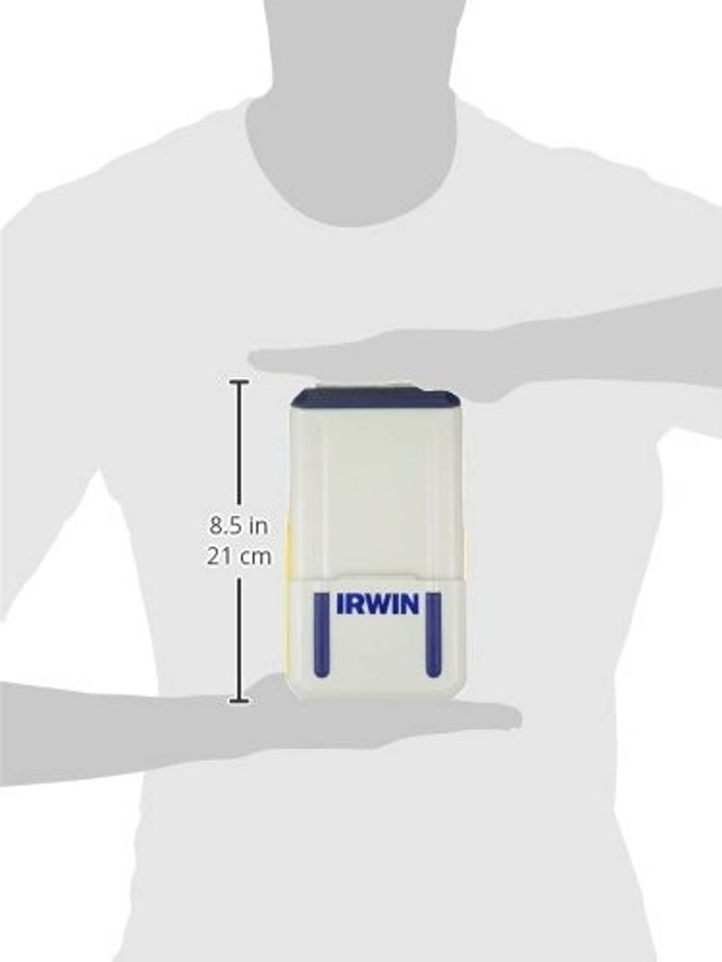 Small drill bit set case, 8.5 in tall, shown in hand for size reference