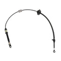 Auto transmission shift cable with black housing and electrical connectors, full assembly