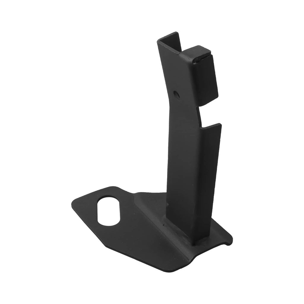 Black retractable side bed step bracket with mounting hole