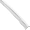 White pool bead lock track with ridged edges, flexible vinyl strip