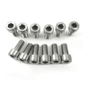 12-pack bike bottle cage bolts with hex socket heads, silver M5x12mm