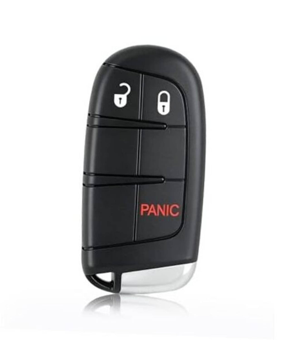 Black 3-button proximity key fob with lock, unlock, and red PANIC button