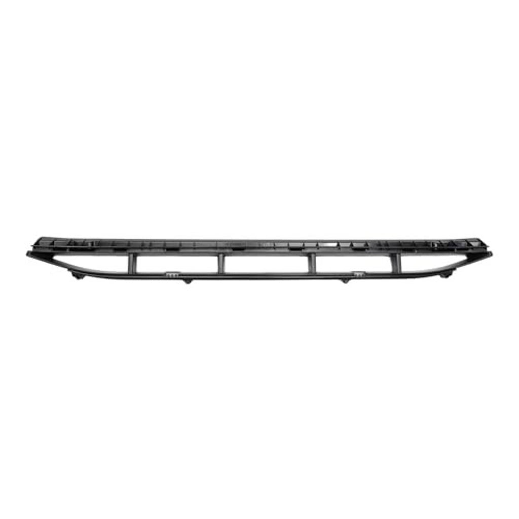 Front lower hood bumper grille grill insert with center divider, black plastic