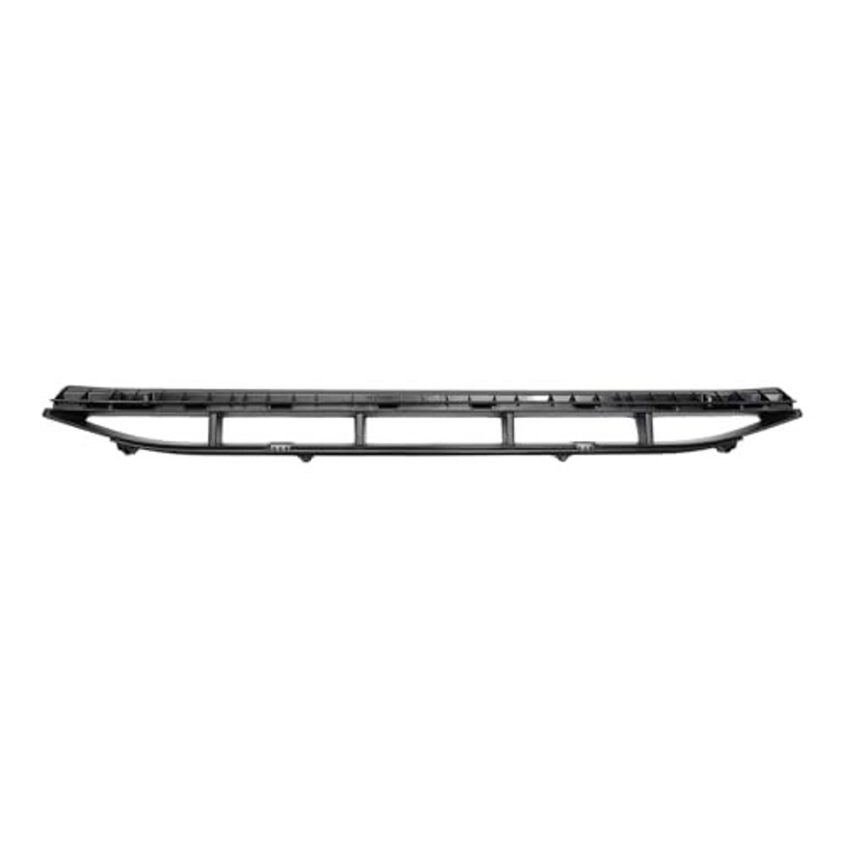Front lower hood bumper grille grill insert with center divider, black plastic