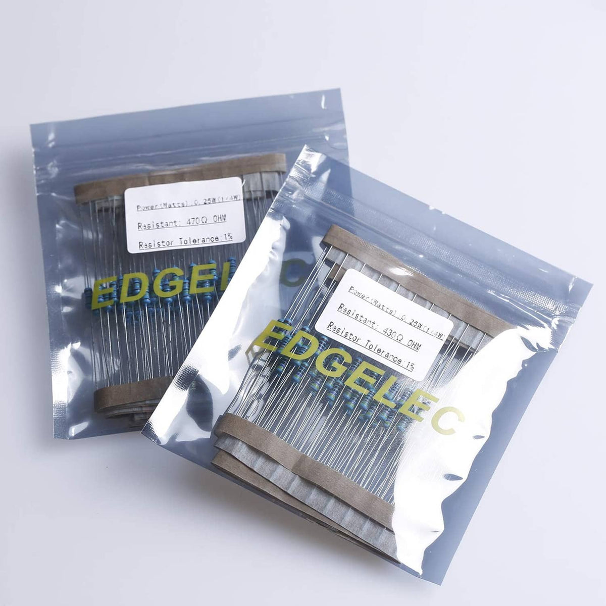 EDGELEC 3mm LED diode bags with leads, warm white diodes in packaging