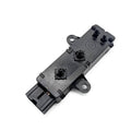 Power seat control switch module with four circular buttons and electrical connector