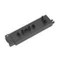 Black power seat switch panel with five rocker buttons, front right passenger side