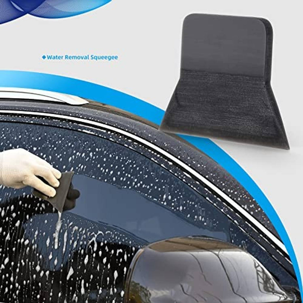 Black PPF squeegee with wide flat blade for removing water and film
