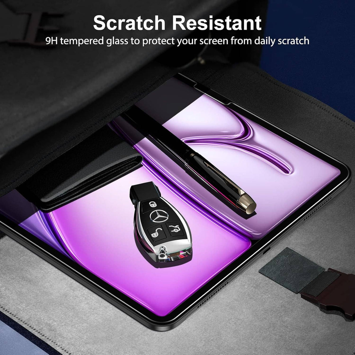 Tempered glass screen protector for iPad Air 13-inch, scratch resistant, 9H surface