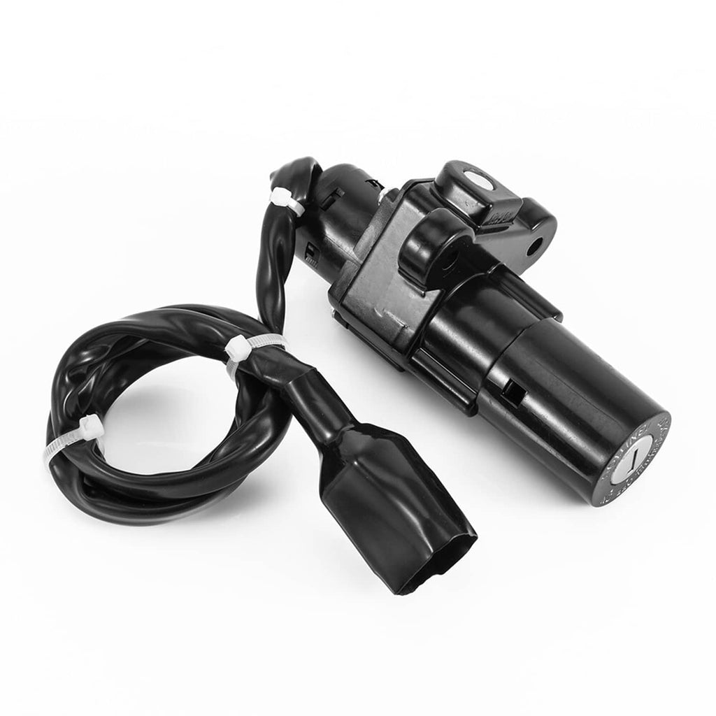 Black ignition lock switch assembly with cable and key housing
