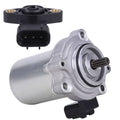 Angle sensor power shift motor with black electrical connector and silver housing