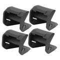 Set of 4 black tire changer jaw protectors with L-shaped clamp covers