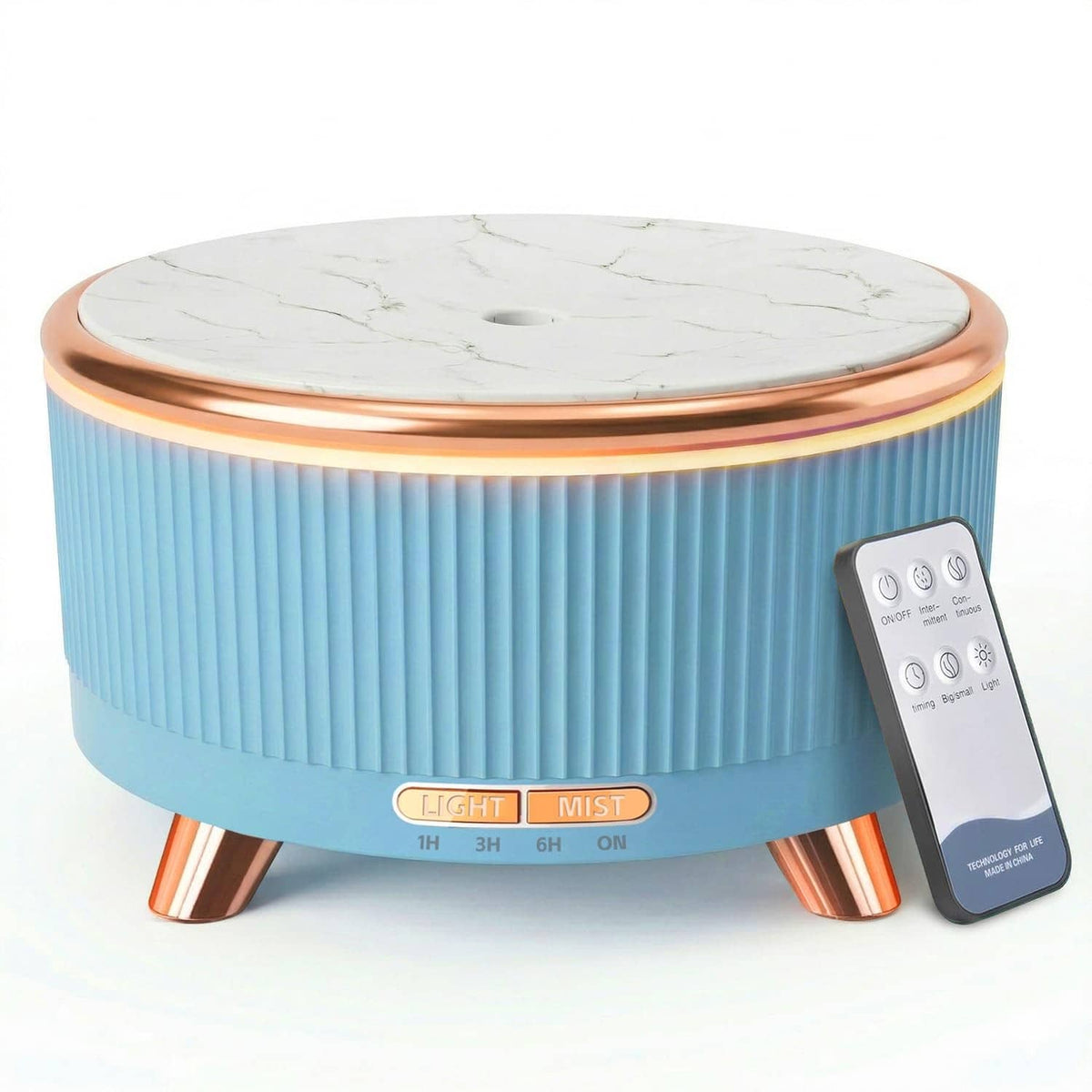 RivetOak YOUENKITY 500ml Essential Oil Diffuser, Ultrasonic Aromatherapy Blue