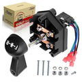 Golf cart forward/reverse switch with black handle knob and wiring harness