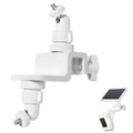 White 2-inch gutter mount for outdoor camera and solar panel with adjustable bracket