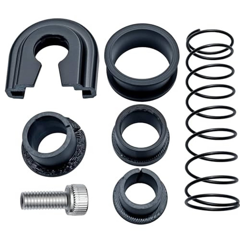 Gearbox repair kit parts set with black bushings, rubber rings, and coiled springs
