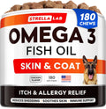 Dog fish oil soft chew container, Omega 3 Skin & Coat, 180 chews, chicken flavor
