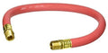 Red air hose with brass male connectors, 2 ft snubber nose shock absorber