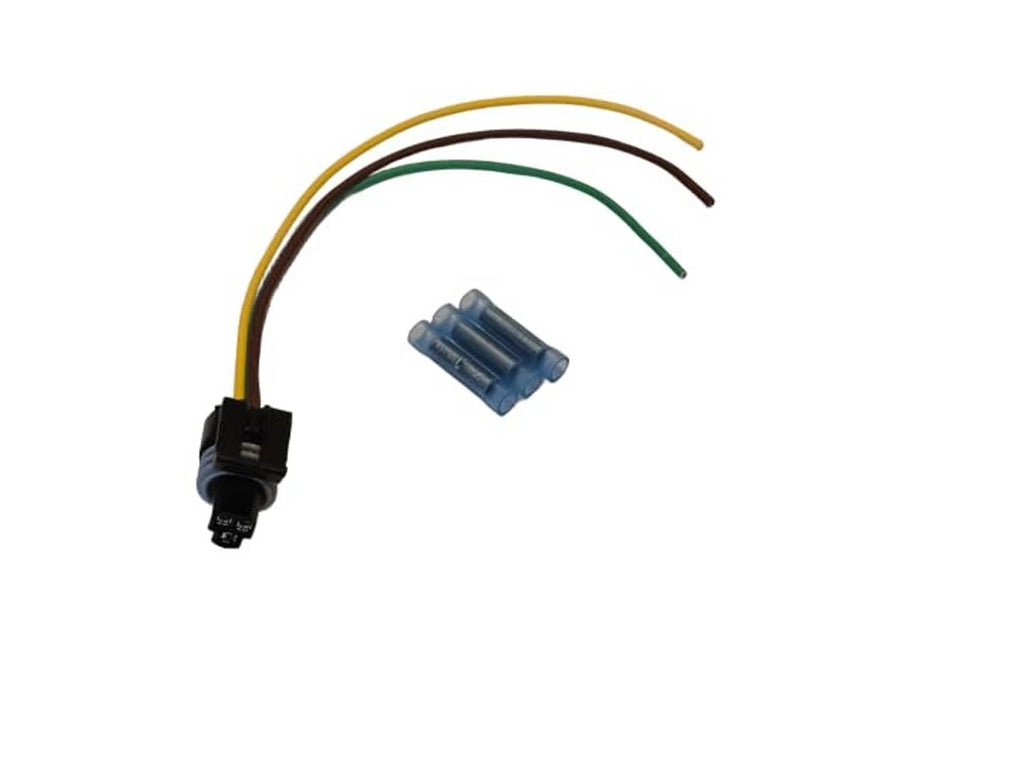 TPS connector plug kit: black plug with yellow/green/brown wires and blue connector