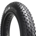 Black 26x4.0 fat bike replacement tire with knobby tread and thick sidewall