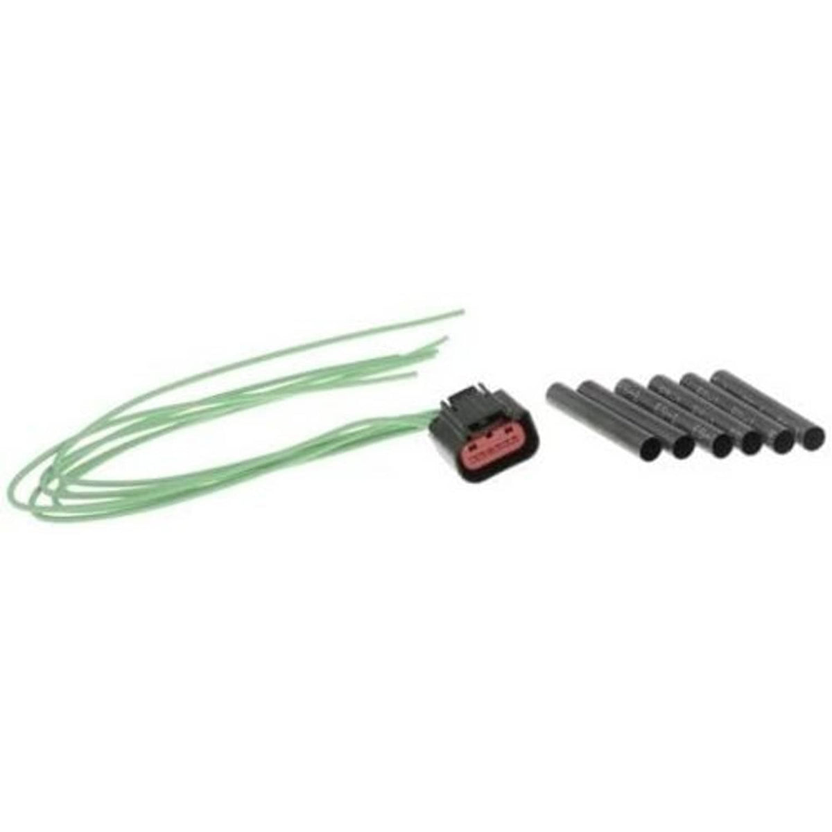 Seat recline motor wiring pigtail with green leads and small black connector plug