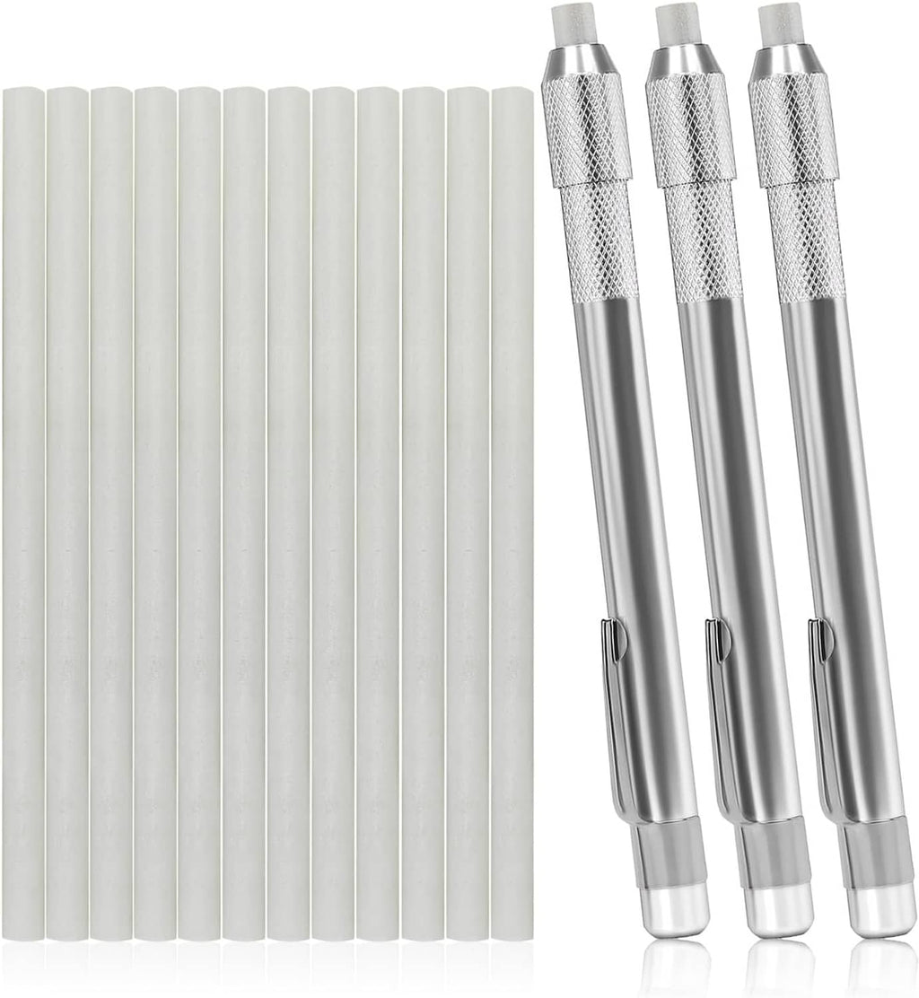 15-pack soapstone holder set with metal holders and white chalk sticks