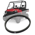 Drive clutch belt, black ribbed traction belt with zigzag gear teeth