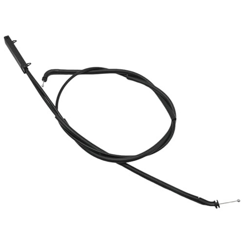 Black hood release cable with mounting tab and metal ball-style end