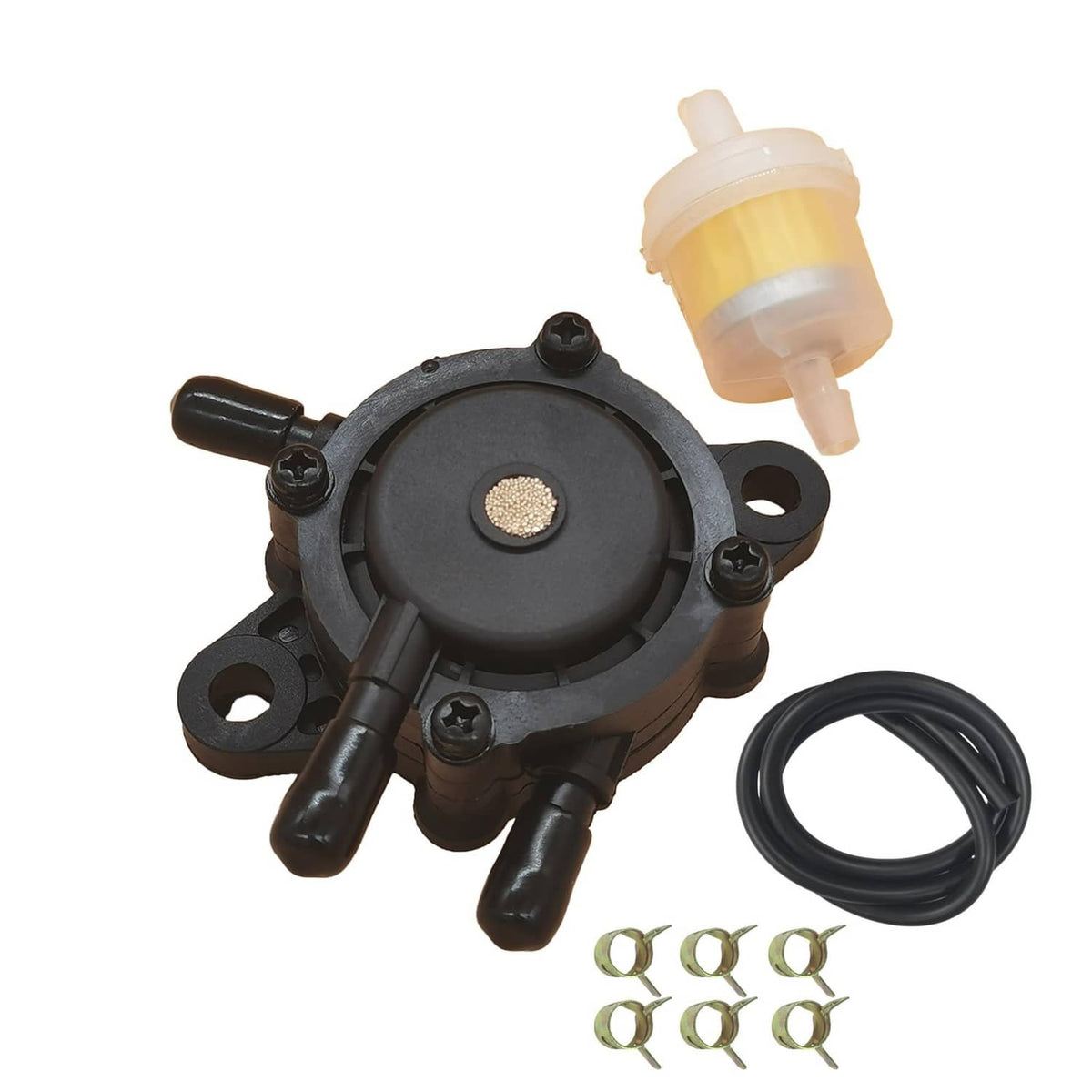 Vacuum fuel pump with translucent filter, black 1 m oil hose