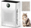 White MOOKA air purifier with front grille and round digital display panel