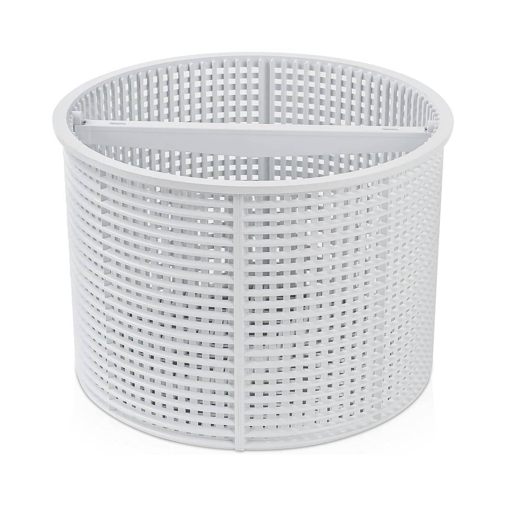 White round pool skimmer basket replacement with perforated mesh sides