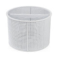 White round pool skimmer basket replacement with perforated mesh sides