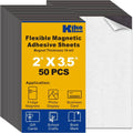 Peel-and-stick magnetic adhesive sheets, 2 x 3.5 in, 50-pack, flexible