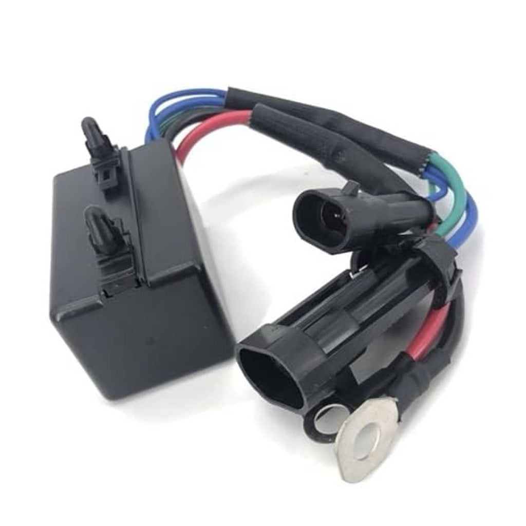 12V tilt trim relay switch with black plastic housing and multicolor wire harness