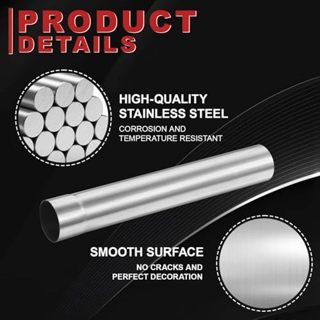 Straight stainless steel exhaust pipe with smooth surface