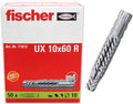fischer Universal Plug UX gray expansion anchor kit, 10x60 mm, 50 pieces in box