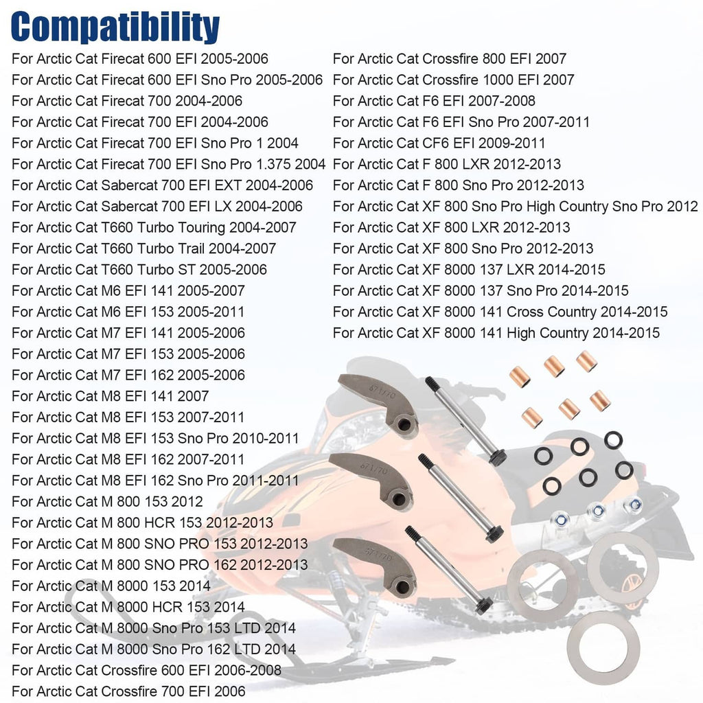 Clutch rebuild kit compatibility list with illustrated component set