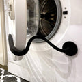 Black magnetic washer door prop with flexible round base for front load washers