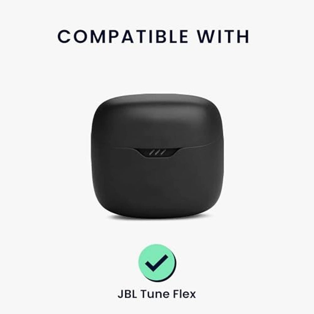 Black silicone earbud case cover