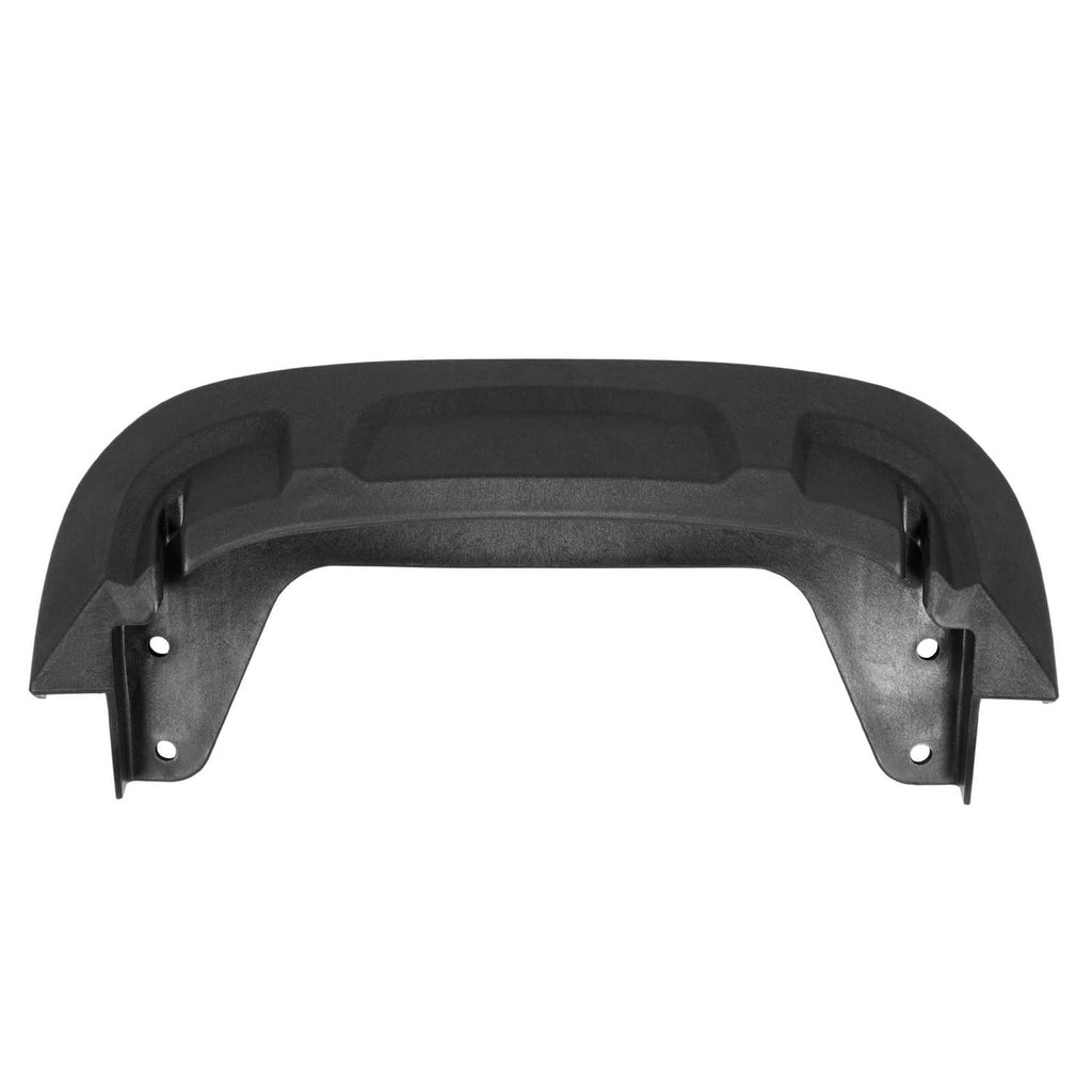 Black hood pivot bracket with two front mounting points and molded inner channels