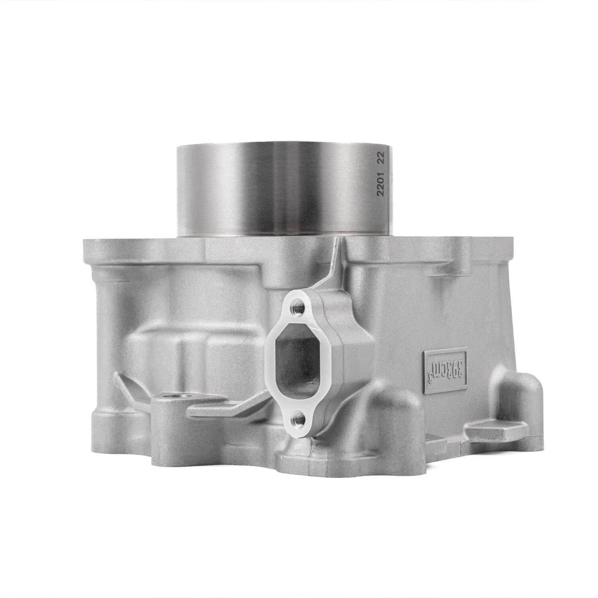 Cylinder block with machined bore opening and side service port
