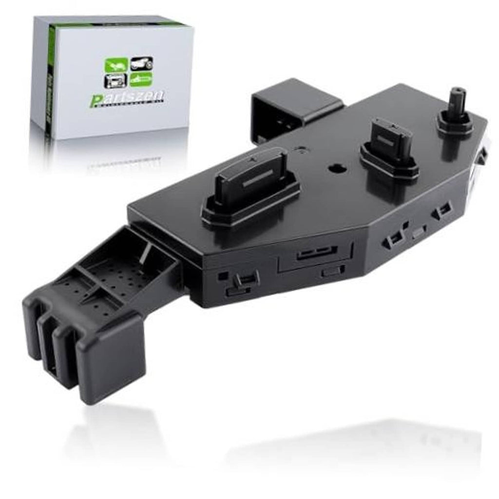 Black power seat control switch module with three switch buttons and ports