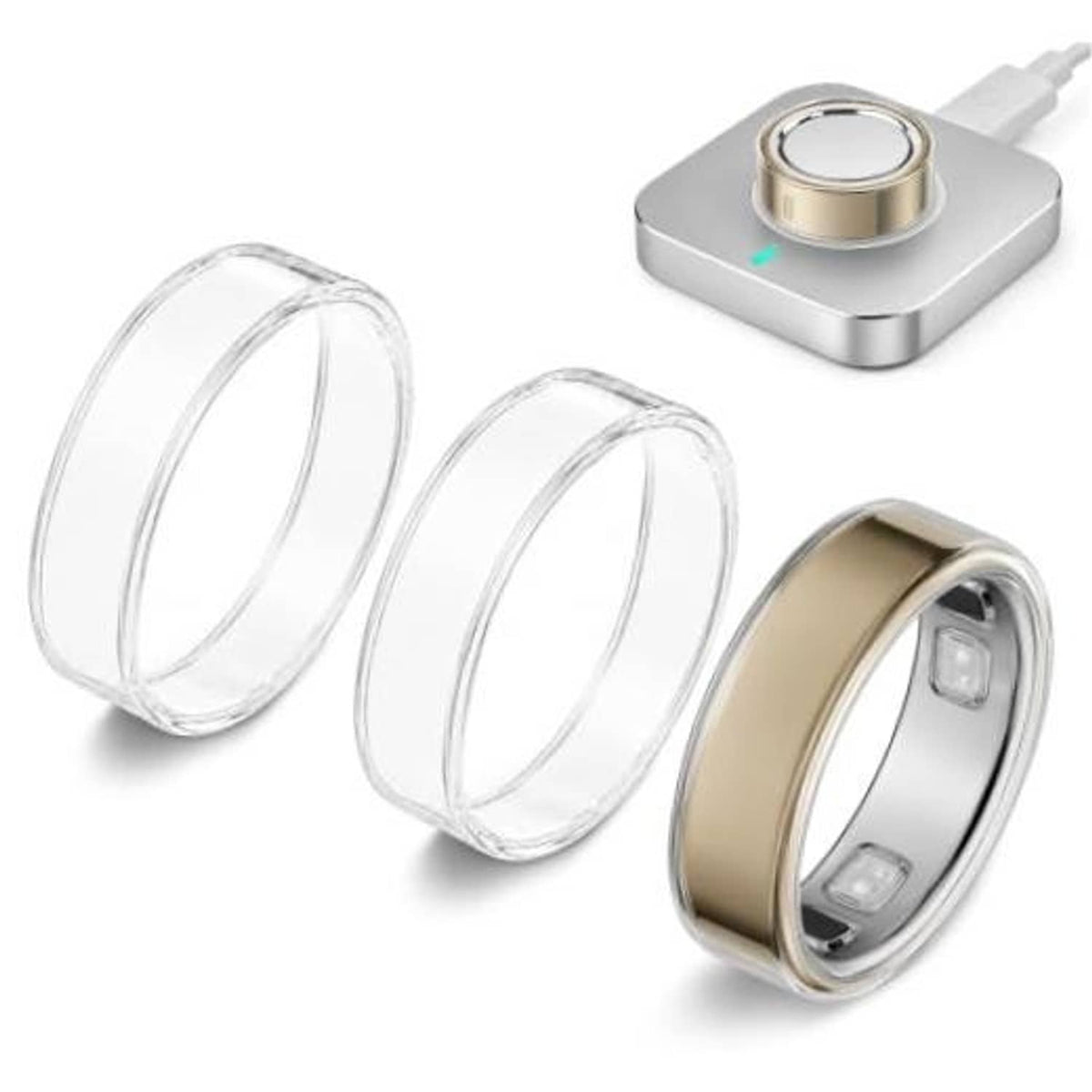 Three clear ring covers for Oura Ring 5, slim 0.5mm protective sleeves