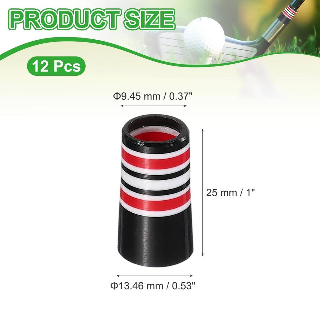 Red and white striped golf ferrule cap, 25 mm taper tip